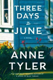 Book cover featuring a house with blue siding and flowers, with the title and author's name in white text.